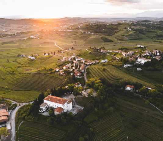 goriska-brda-drone-panorama-slovenia-sunset-landscape